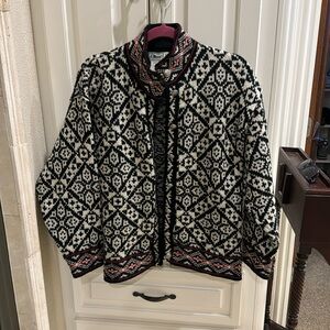 Vintage wool knit button up sweater.